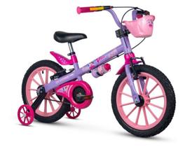 Bicicleta Aro 16 Infantil Feminino Rodinhas Cestinho Nathor