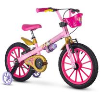 Bicicleta Aro 16 Infantil Princesa Disney Com Rodinha Nathor