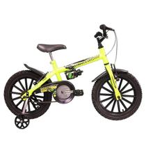 Bicicleta Aro 16 Infantil Track Bikes Dino Neon ON Amarelo
