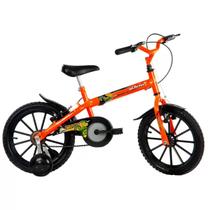 Bicicleta Aro 16 Infantil Track Bikes Dino Neon ON Laranja