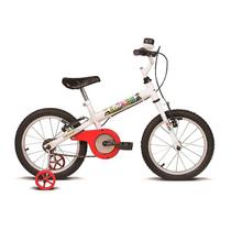 Bicicleta Aro 16 Kids Branca com Vermelho - 10453 - Verden