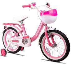 Bicicleta Aro 16 Missy Pro-X Infantil com Rodinhas Garupa Cesto e Paralama Feminina