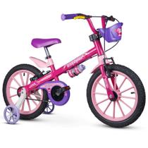 Bicicleta Aro 16 Pink Cestinha Menina Com Rodinha Infantil Bicicleta Aro 16 Pink Cestinha Menina Com Rodinha Infantil