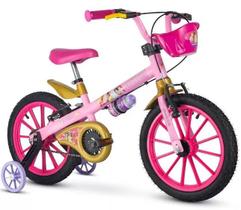 Bicicleta Aro 16 Princesas Nathor a Partir de 5 Anos com Rodinhas