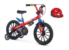 Bicicleta Aro 16 Spider Man Nathor + Capacete Infantil Nathor