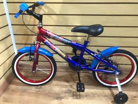 Bicicleta aro 16 vermelho/azul homem aranha