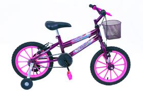 Bicicleta Aro 16 Violeta feminina Unicórnio