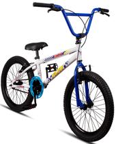 Bicicleta Aro 20 Bmx Infantil Flay Aro Aero - Branco+ul Bicicleta Aro 20 Bmx Infantil Flay Aro Aero - Branco+ul