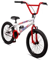 Bicicleta Aro 20 Bmx Infantil Flay Aro Aero Branco Vermelho