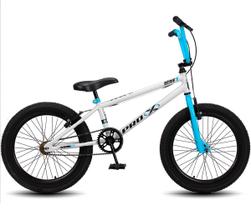 Bicicleta Aro 20 Bmx Pro-X Infantil Série 1 Aro Branco+Azul Bicicleta Aro 20 Bmx Pro-X Infantil Série 1 Aro Branco+Azul