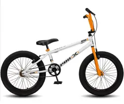 Bicicleta Aro 20 Bmx Pro-X Infantil Série 1 Branco + Laranja