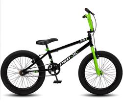 Bicicleta Aro 20 Bmx Pro-X Infantil Série 1 - Preto+Verde Bicicleta Aro 20 Bmx Pro-X Infantil Série 1 - Preto+Verde