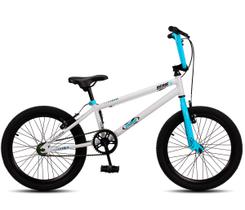Bicicleta Aro 20 BMX Pro-X Serie 1 - Branco e Azul