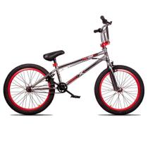 Bicicleta Aro 20 Bmx U-brake Rotor K7 Cog 9 Freedom P03 Cromado E Vermelho - D'rossi Bicicleta Aro 20 Bmx U-brake Rotor K7 Cog 9 Freedom P03 Cromado E Vermelho - D'rossi
