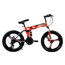 Bicicleta Aro 20 CityFold Bike 21 Vel Marchas Freio a Disco Cor Vermelho - WCT FITNESS Bicicleta Aro 20 CityFold Bike 21 Vel Marchas Freio a Disco Cor Vermelho - WCT FITNESS