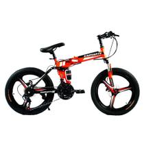 Bicicleta Aro 20 Cityfold Bike 21 Vel Marchas Freio A Disco Vermelho WCT Fitness Bicicleta Aro 20 Cityfold Bike 21 Vel Marchas Freio A Disco Vermelho WCT Fitness