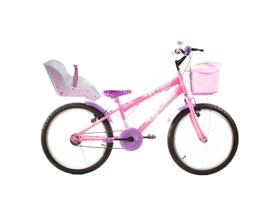 bicicleta aro 20 feminina com acessórios e cadeirinha