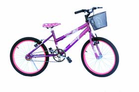 Bicicleta aro 20 feminina com aero onix cor pink com cadeirinha