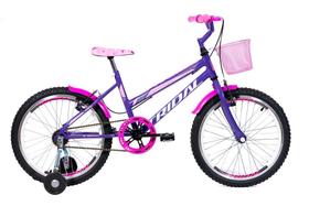 Bicicleta Aro 20 Feminina Infantil Roda Lateral Tridal