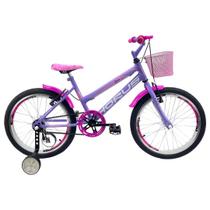 Bicicleta Aro 20 Infantil C/ Rodas - Horus Feminina - Hórus