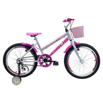 Bicicleta Aro 20 Infantil C/ Rodas - Horus Feminina