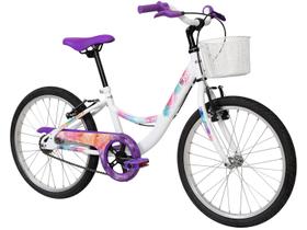 Bicicleta Aro 20 Infantil Caloi Ceci Branco com Cestinha Freio V Brake Bicicleta Aro 20 Infantil Caloi Ceci Branco com Cestinha Freio V Brake