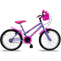 Bicicleta Aro 20 Infantil Feminina com Cestinha Para Criança Menina - Power Bike