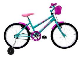 Bicicleta Aro 20 Infantil Feminina Doll Cest. Rodinha
