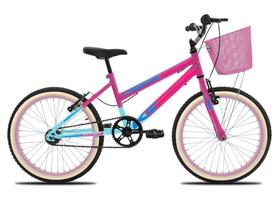 Bicicleta Aro 20 Infantil Feminina KOG Retro Com Cestinha