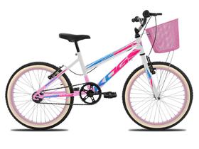 Bicicleta Aro 20 Infantil Feminina KOG Retro Com Cestinha