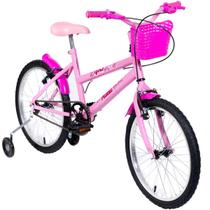 Bicicleta Aro 20 Infantil MTB Girl Com Roda Lateral
