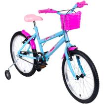 Bicicleta Aro 20 Infantil MTB Girl Com Roda Lateral