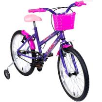 Bicicleta Aro 20 Infantil MTB Girl Com Roda Lateral Bicicleta Aro 20 Infantil MTB Girl Com Roda Lateral