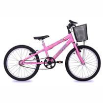 Bicicleta Aro 20 Kiss Mtb Quadro Aço 1v V-Brake Rosa Claro Free Action Bicicleta Aro 20 Kiss Mtb Quadro Aço 1v V-Brake Rosa Claro Free Action