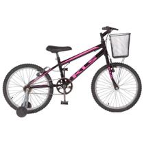 Bicicleta Aro 20 Kls Free Freio V-Brake Mtb Com Roda Lateral Feminina
