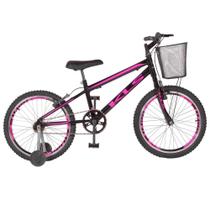 Bicicleta Aro 20 Kls Free Gold Freio V-Brake Mtb Com Roda Lateral Feminina