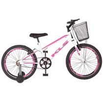 Bicicleta Aro 20 Kls Free Gold Freio V-Brake Mtb Com Roda Lateral Feminina