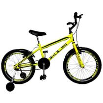 Bicicleta Aro 20 Kls Infantil Free Gold Freio V-Brake Mtb Com Roda Lateral