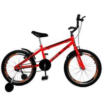 Bicicleta Aro 20 Kls Infantil Free Gold Freio V-Brake Mtb Com Roda Lateral