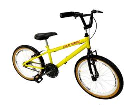 Bicicleta aro 20 masculino tipo bmx aero sem marchas amarelo