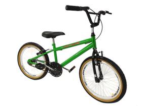Bicicleta aro 20 masculino tipo bmx aero sem marchas verde k