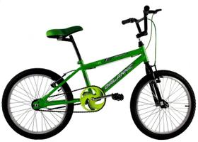 Bicicleta Aro 20 Menino Cross Freestyle BMX Mutante Verde Kawasaki - Dal'annio Bike
