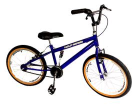 Bicicleta aro 20 menino tipo bmx aero sem marchas azul