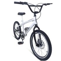 Bicicleta Aro 20 Nitro Freio a Disco Tipo Bmx Cross Free Style Branco - Ello Bike