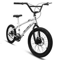 Bicicleta Aro 20 Nitro Freio a Disco Tipo Bmx Cross Free Style Branco - Ello Bike
