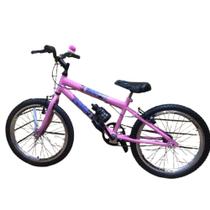 Bicicleta aro 20 rosa frozen - sem rodinha lateral