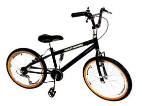 Bicicleta aro 20 tipo bmx masculino aro aero 6 marchas preto