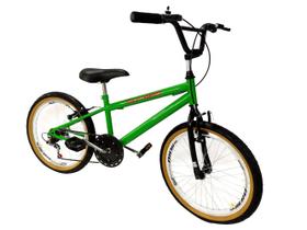Bicicleta aro 20 tipo bmx masculino aro aero 6 marchas verde