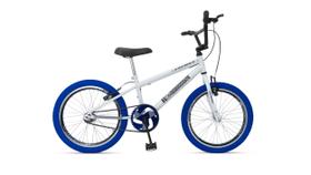 Bicicleta Aro 20 Tipo Cross Free Style Bmx Branca/Azul - Ello Bike