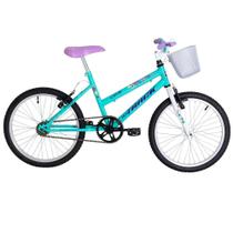 Bicicleta Aro-20 Track Cindy Com Freio V-Brake Nylon e Cesta Dianteira Azul e Lilás Bicicleta Aro-20 Track Cindy Com Freio V-Brake Nylon e Cesta Dianteira Azul e Lilás